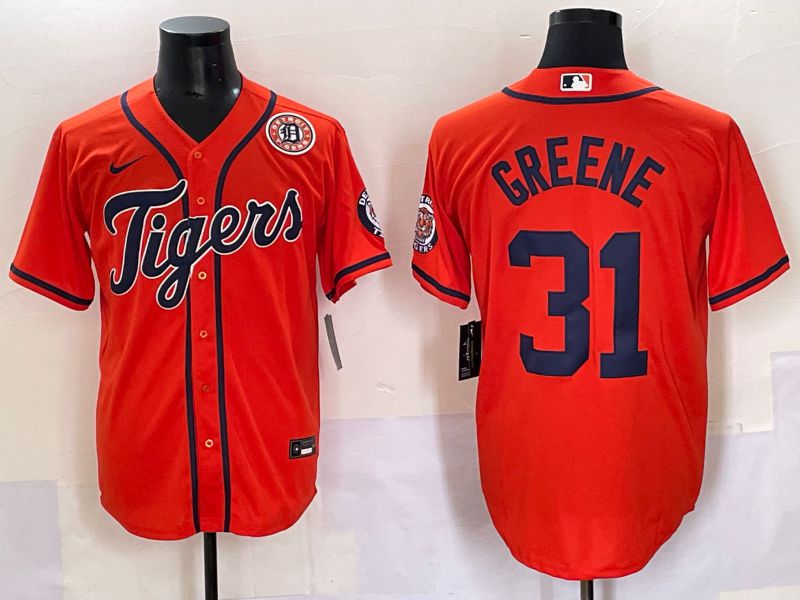 Men 2025 Detroit Tigers #31 Greene Orange Game Nike MLB Jersey style 6->detroit tigers->MLB Jersey